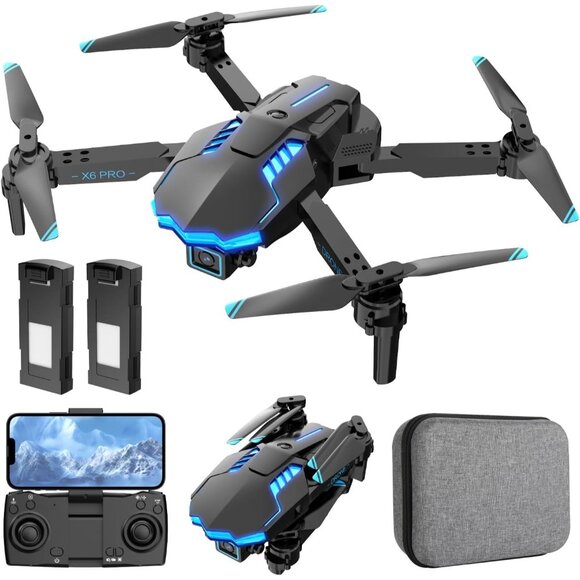 Camera Drone 1080P RC Quadcopter Foldable Mini Remote Control for Beginner White - Picture 1 of 8